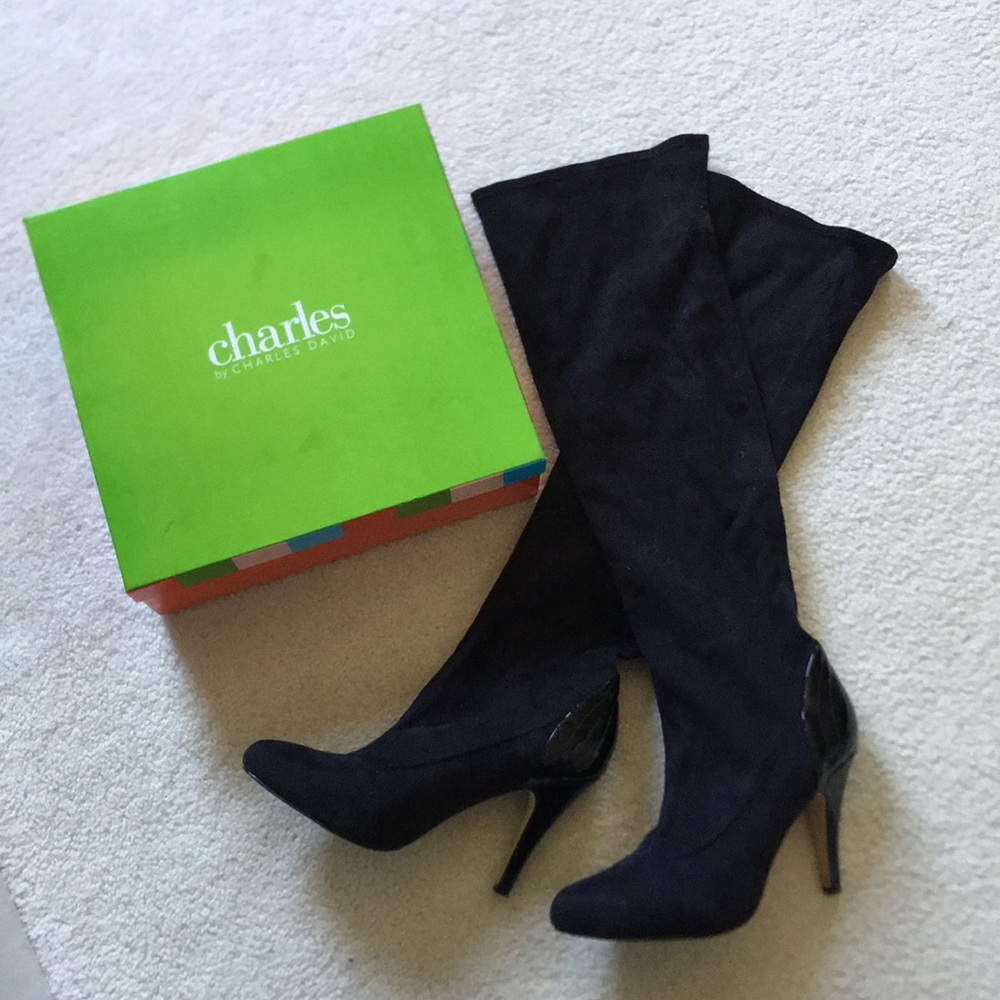 🔥Charles David over the knee heeled boots - 10 - Picture 1 of 9